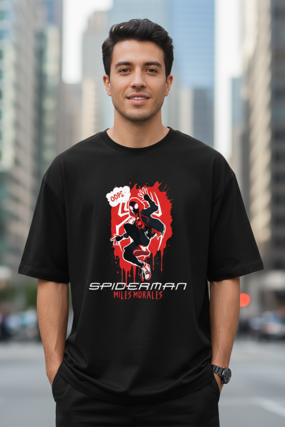 Spiderman Oversized T-Shirt | Superhero Graphic Unisex Streetwear