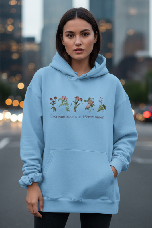 Everyone Blooms Hoodie | Positive Growth Unisex Streetwear