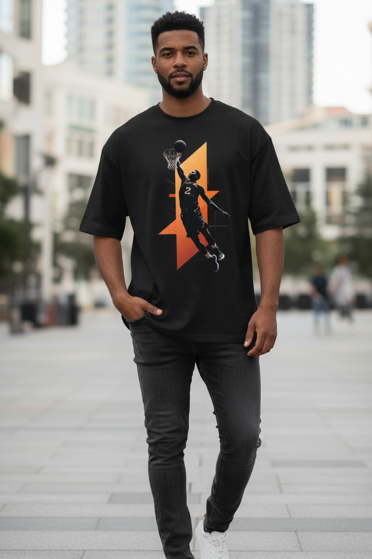 Basketball Oversized T-Shirt | Sports Graphic Unisex Streetwear