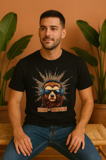 Roar with Rhythm T-Shirt | Music & Streetwear Half Sleeves Tee