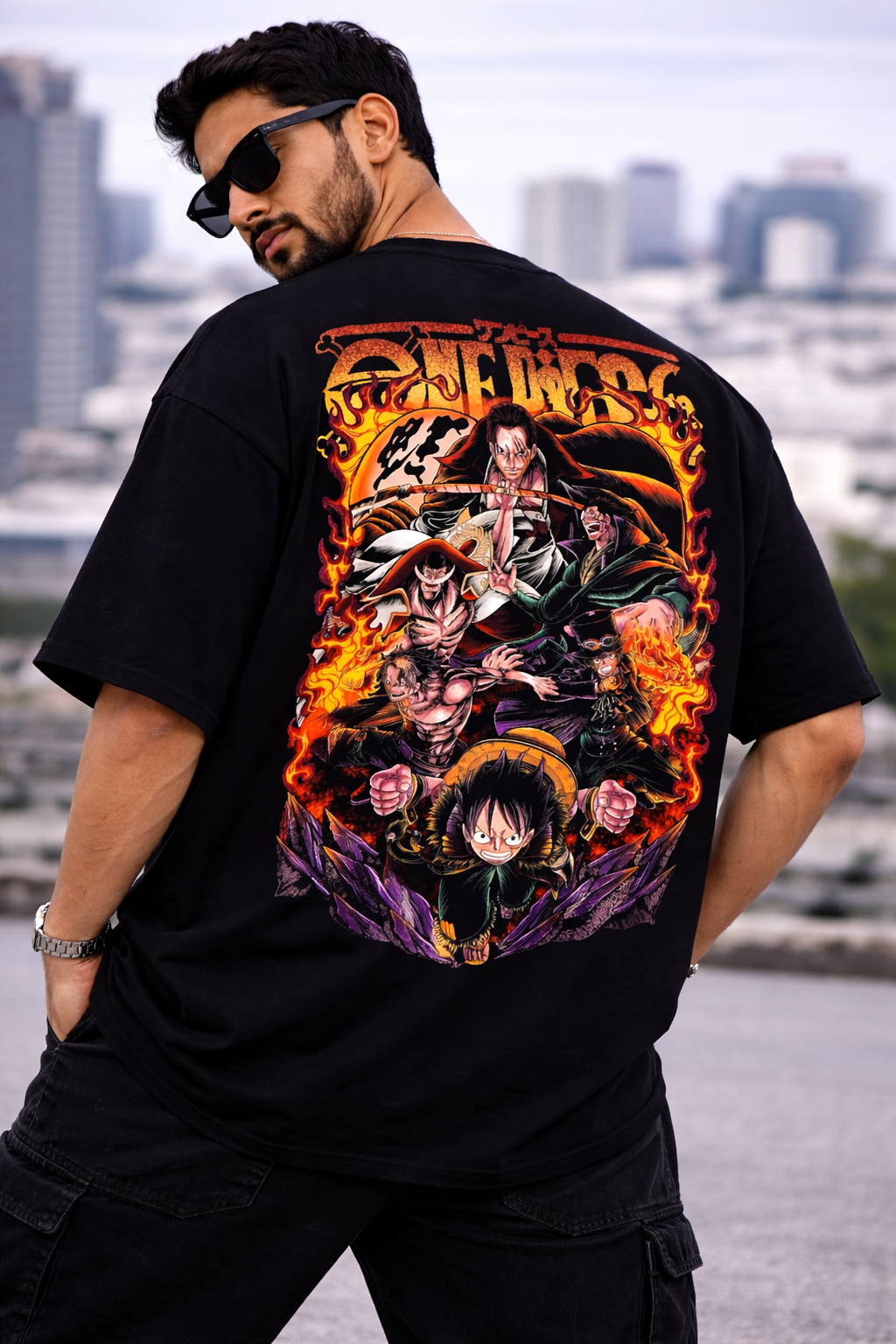 One Piece Oversize T-Shirt | Anime Pirate Unisex Streetwear