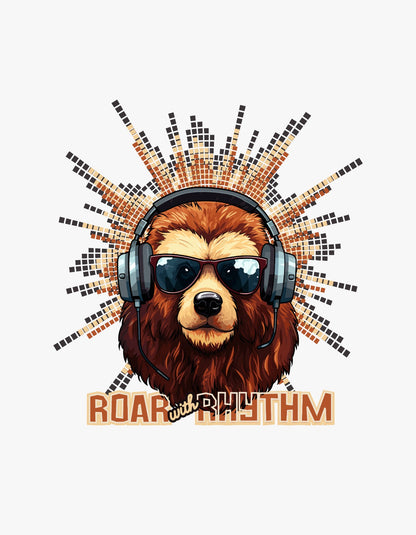 Roar with Rhythm T-Shirt | Music & Streetwear Half Sleeves Tee