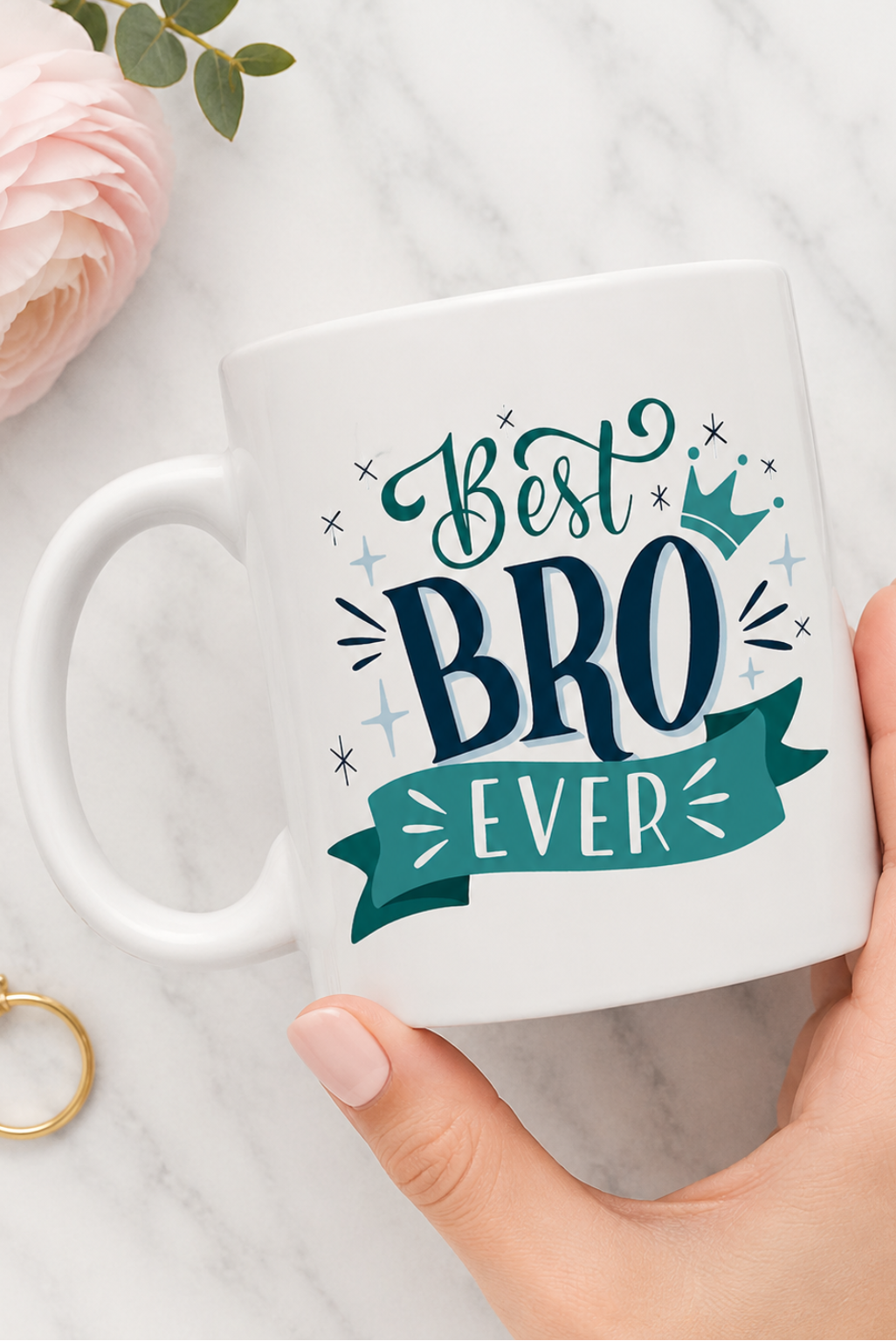Best Bro Ever Coffee Mug | Ceramic Gift Mug for Brother