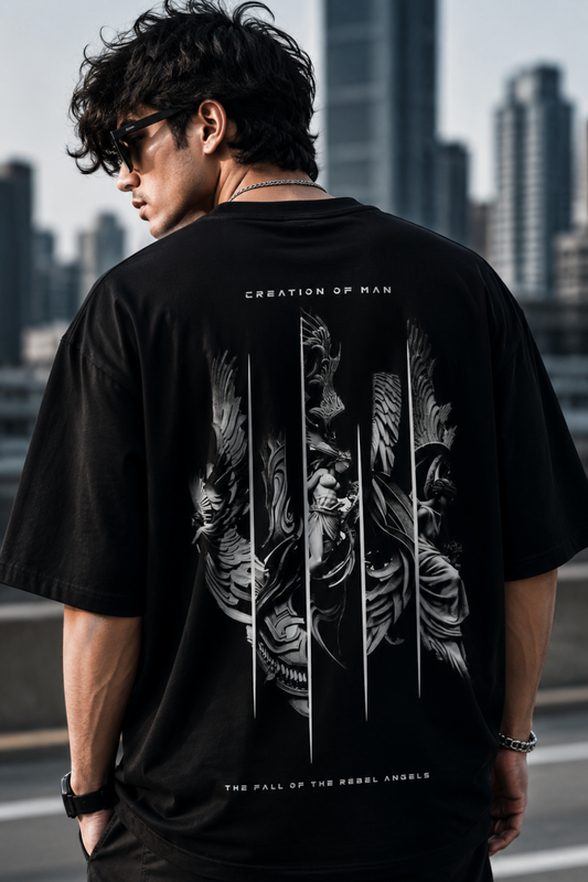 Creation of Man Oversize T-Shirt | Artistic Graphic Unisex Streetwear