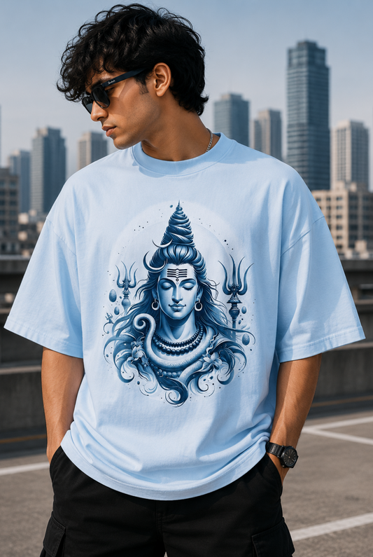 Mahadev 3 Oversize T-Shirt | Spiritual Graphic Unisex Streetwear
