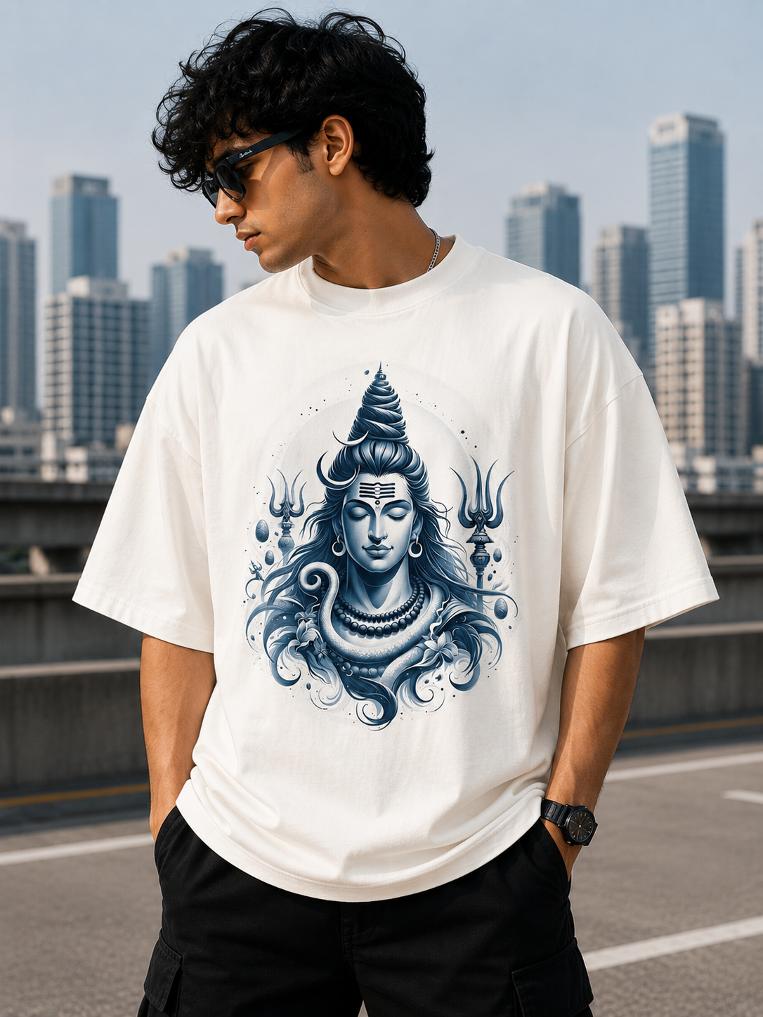 Mahadev 3 Oversize T-Shirt | Spiritual Graphic Unisex Streetwear