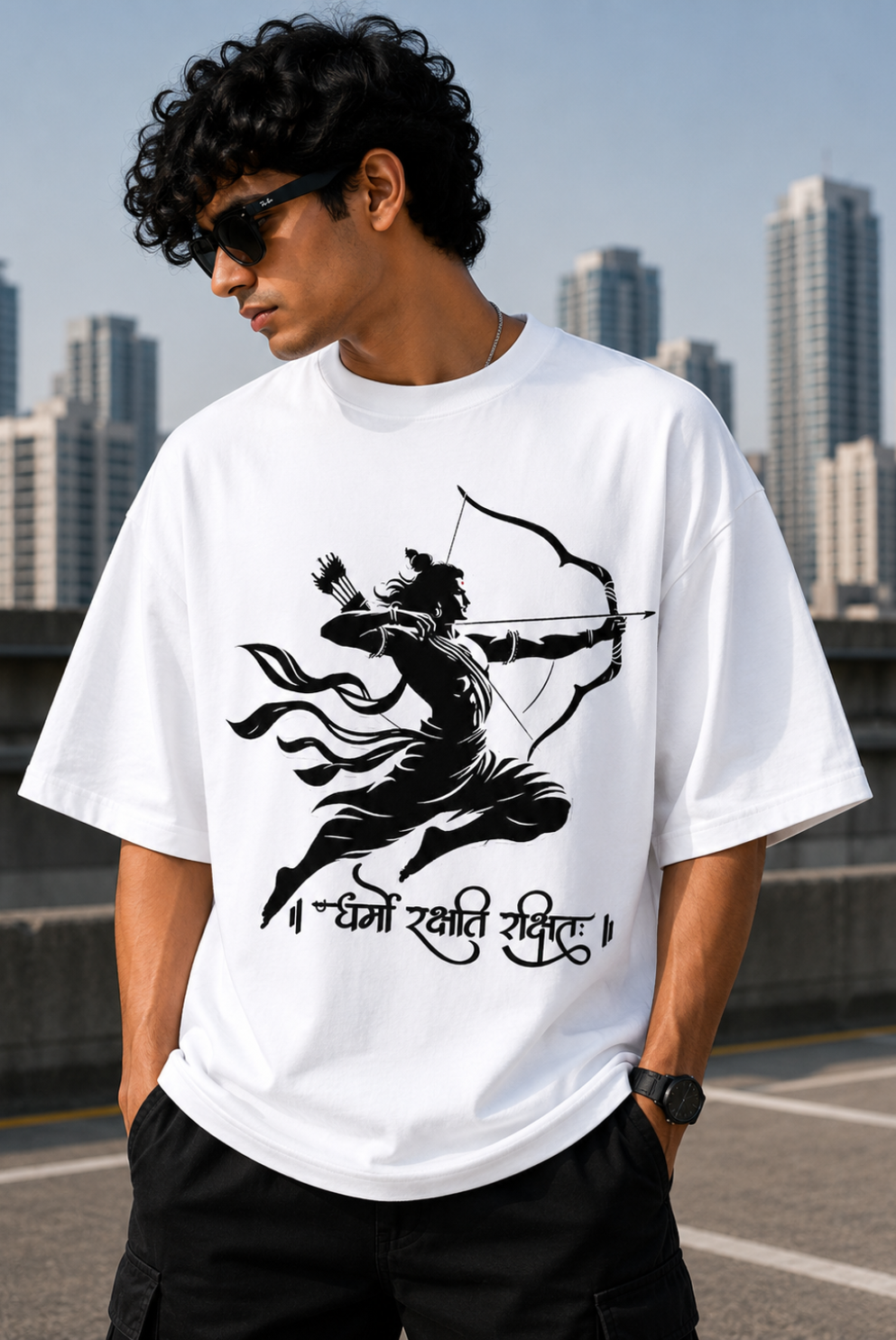Jai Shree Ram Oversize T-Shirt | Spiritual Graphic Unisex Streetwear