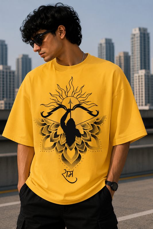 Shree Ram Oversize T-Shirt | Spiritual Graphic Unisex Streetwear