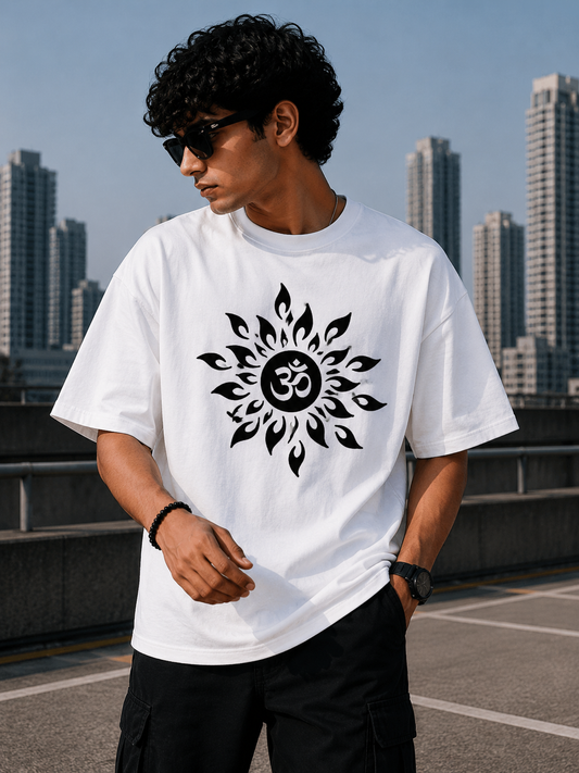 Om Oversize T-Shirt | Spiritual Graphic Unisex Streetwear