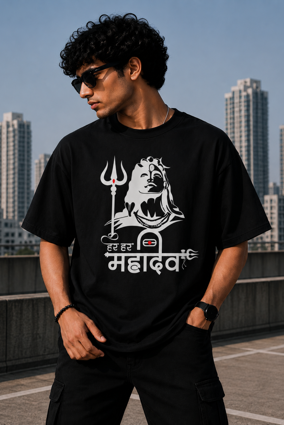 Mahadev 2 Oversize T-Shirt | Spiritual Graphic Unisex Streetwear