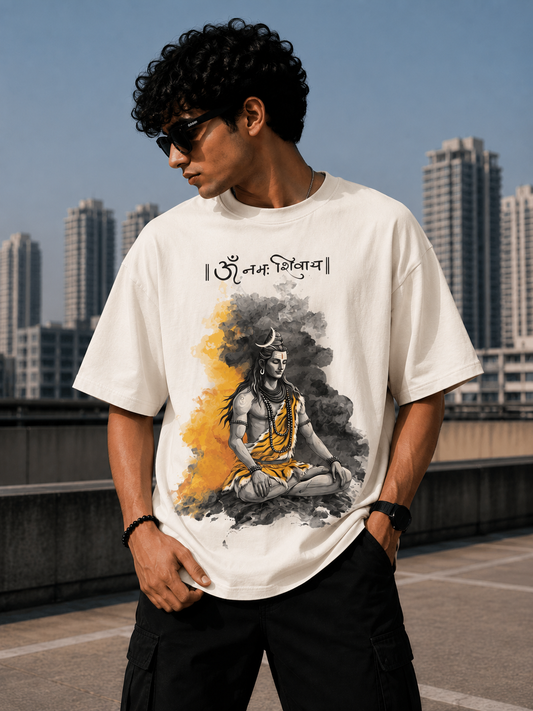Om Namah Shivay 2 Oversize T-Shirt | Spiritual Graphic Unisex Streetwear