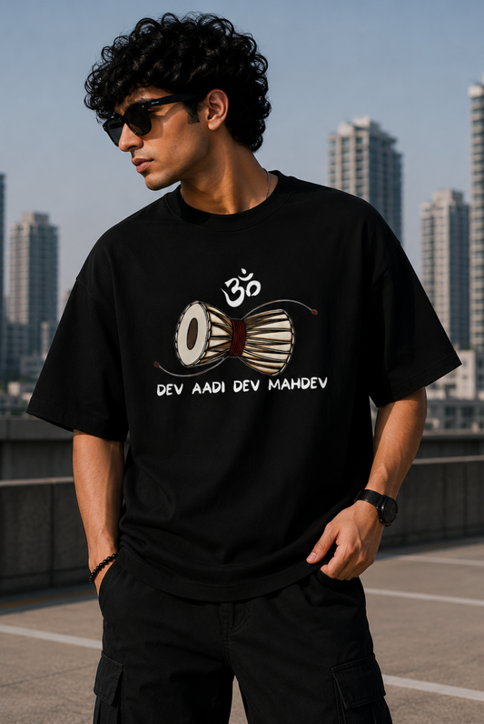 Dev adi dev mahadev Oversize T-Shirt | Spiritual Graphic Unisex Streetwear
