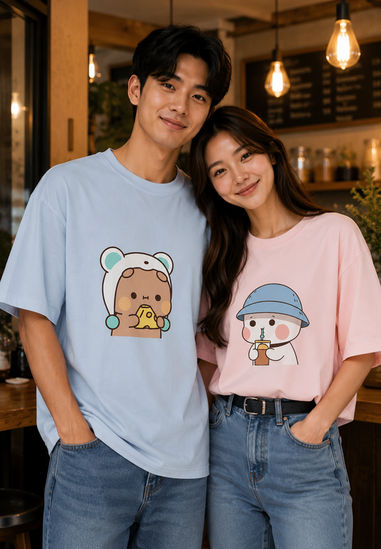 Bubu & Dudu Oversize T-Shirt | Cute Cartoon Unisex Streetwear