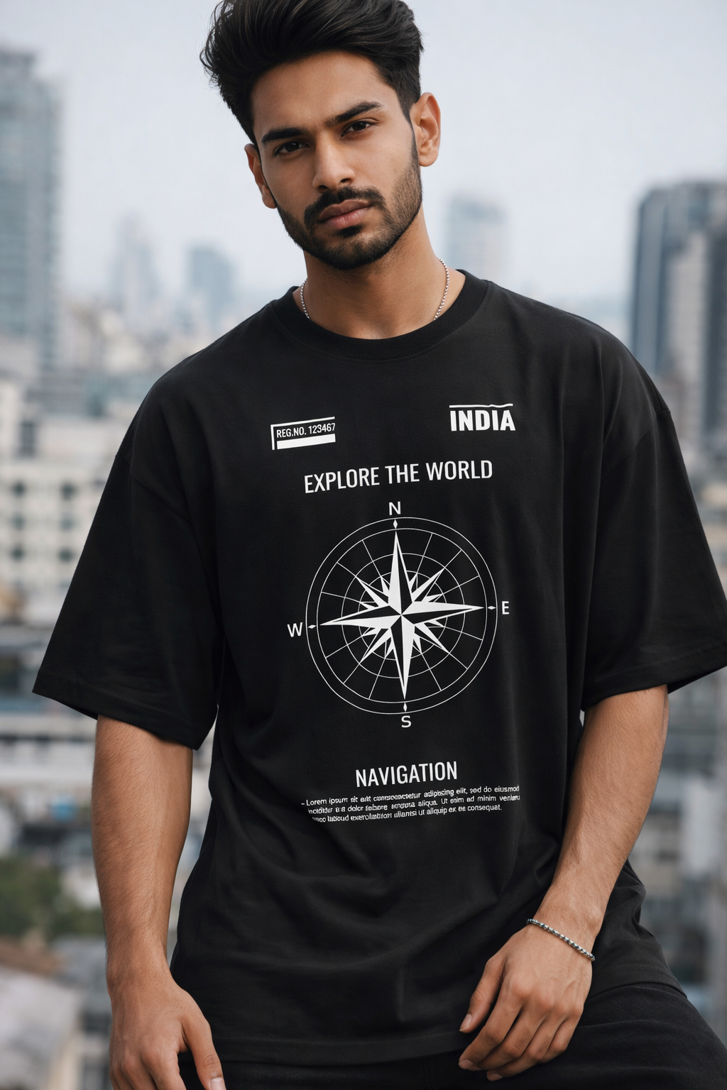 Explore the World Oversize T-Shirt | Travel Adventure Unisex Streetwear