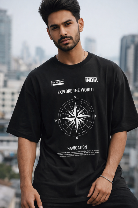 Explore the World Oversize T-Shirt | Travel Adventure Unisex Streetwear