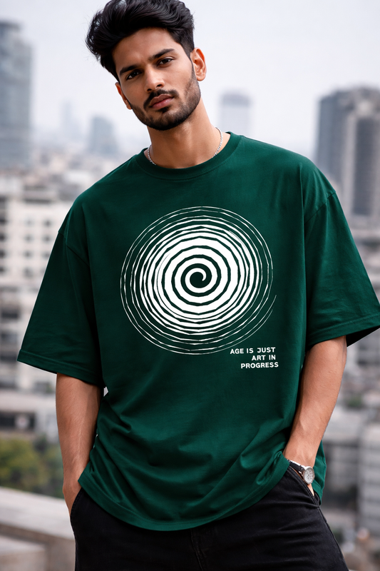 Age Is Just an Art Oversize T-Shirt | Creative Quote Unisex Streetwear