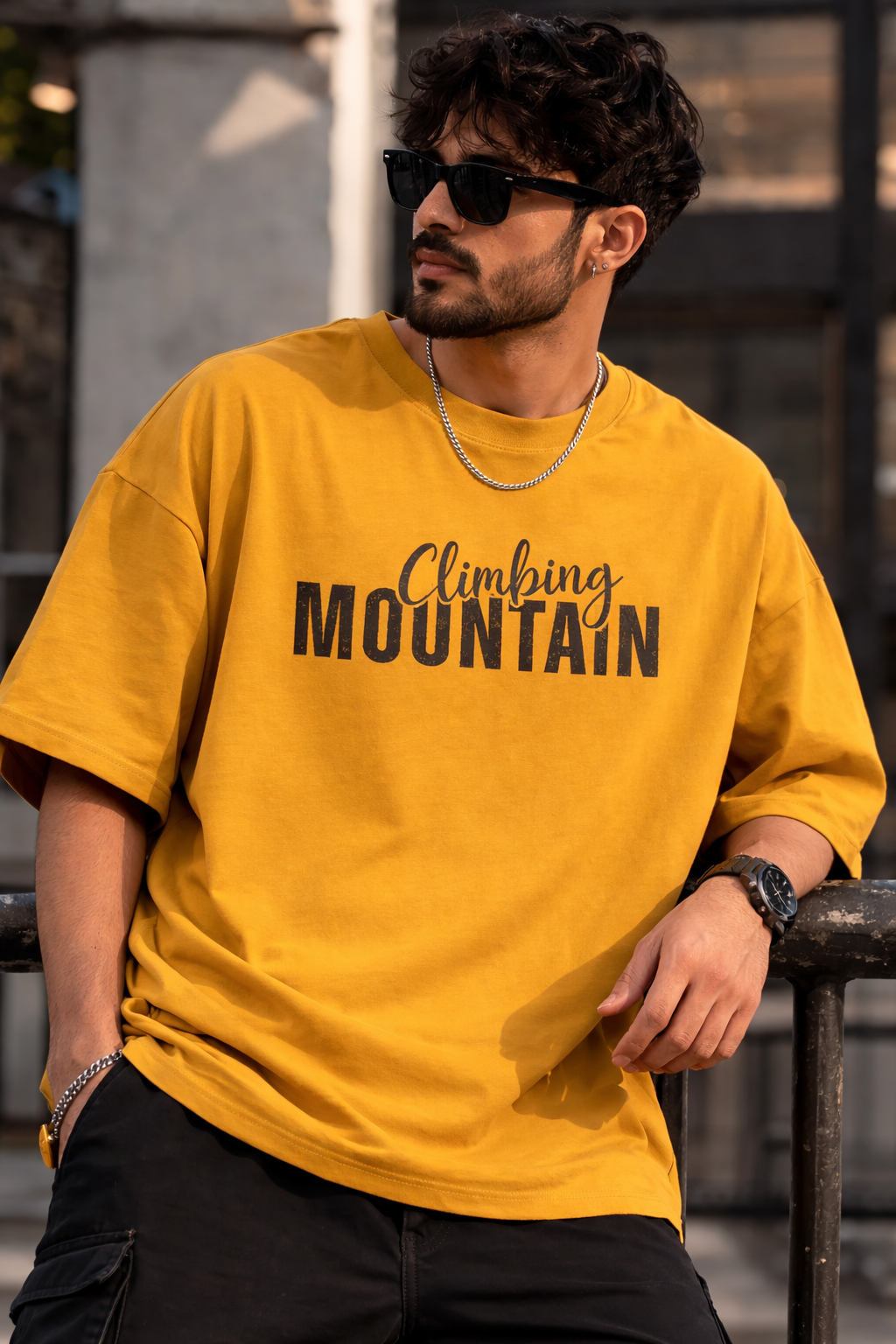 Mountain Climber Oversize T-Shirt | Adventure Outdoor Unisex Streetwear