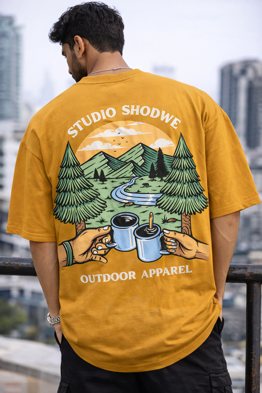 Camping Outdoor Oversize T-Shirt | Adventure Nature Unisex Streetwear