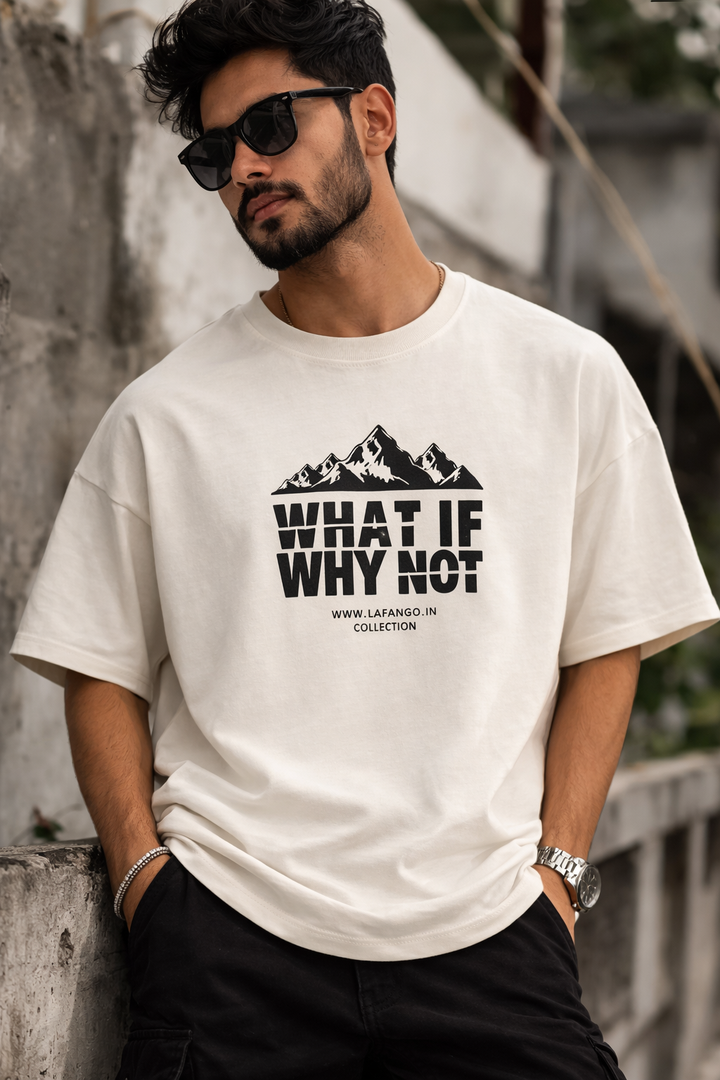 What If Why Not Oversize T-Shirt | Motivational Quote Unisex Streetwear