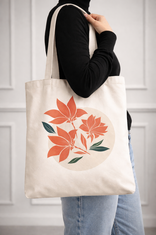 Floral Tote Bag | Elegant Printed Everyday Carry Bag