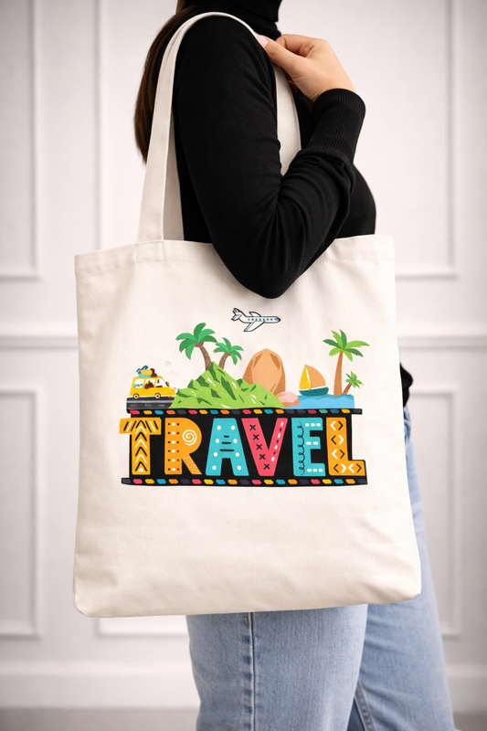 TRAVEL Tote Bag | Wanderlust Everyday Carry Canvas Bag