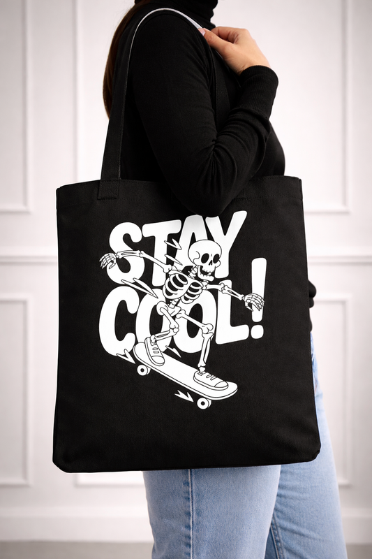 Stay Cool Tote Bag | Minimal Aesthetic Everyday Carry Bag