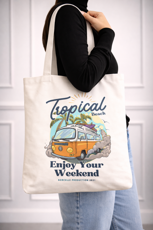 Tropical Tote Bag | Beach & Summer Aesthetic Everyday Carry
