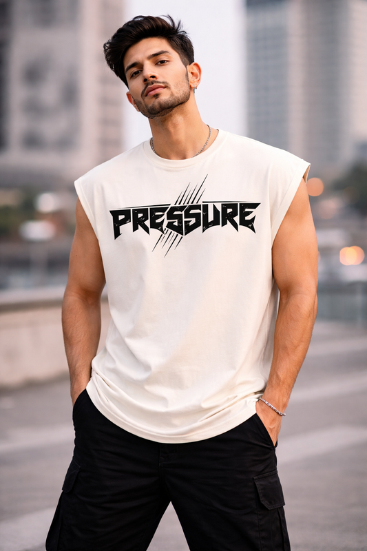 Pressure Sleeveless Oversize T-Shirt | Gym Streetwear