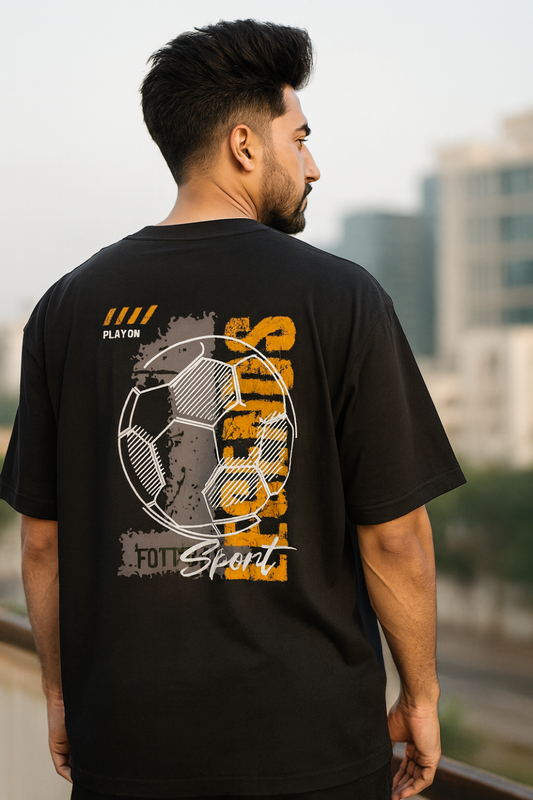 Sports Legend Football Oversized T-Shirt | Soccer Graphic Unisex Streetwear