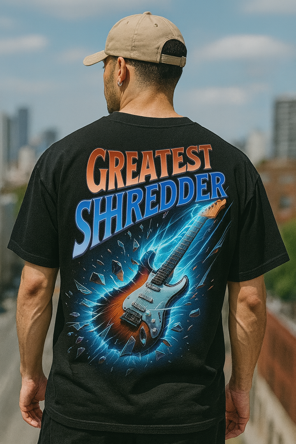 Greatest Shredder Oversized T-Shirt | Guitarist & Music Lover Streetwear