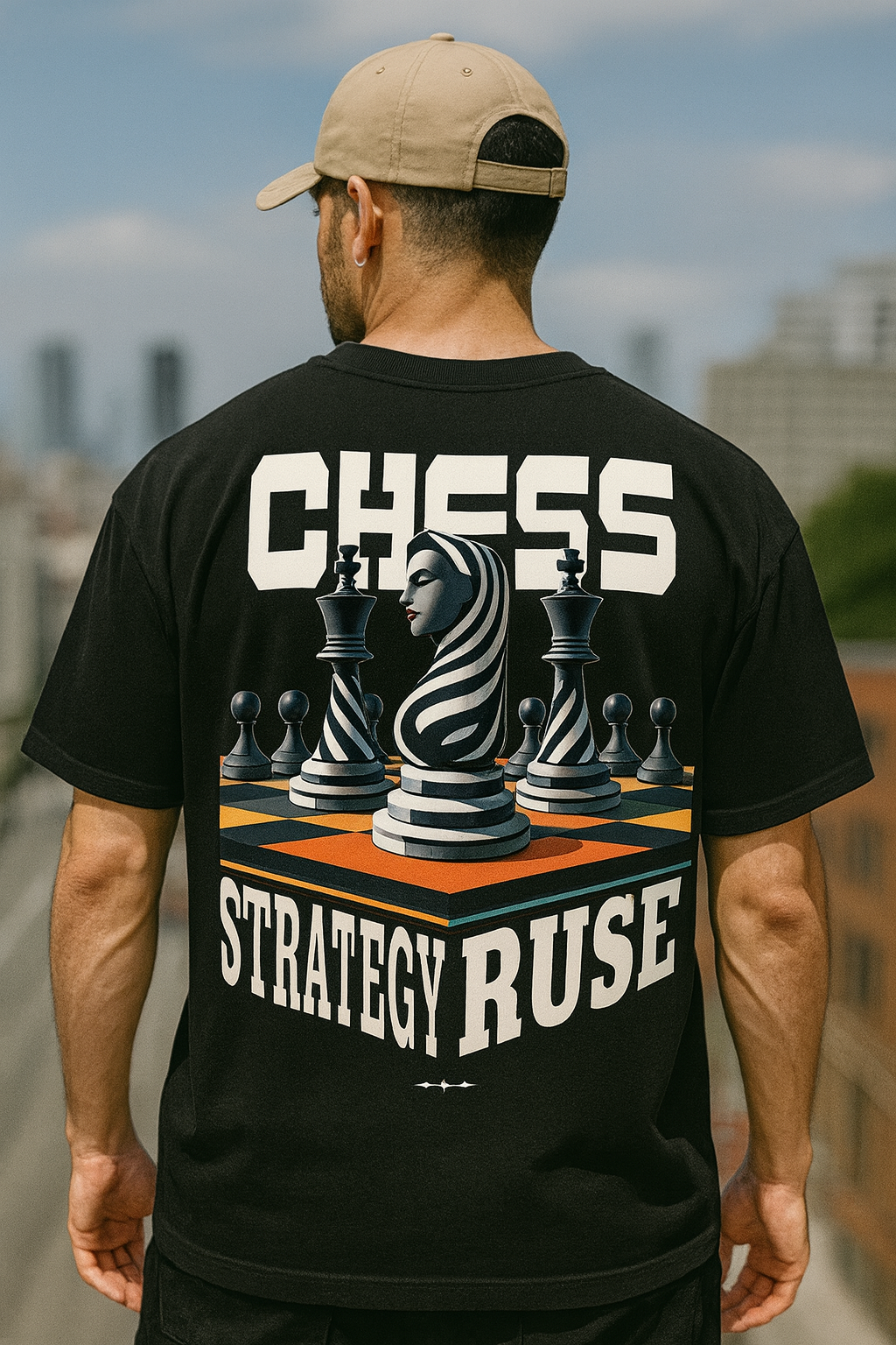 Chess Oversized T-Shirt | Strategy & Mind Game Graphic Streetwear