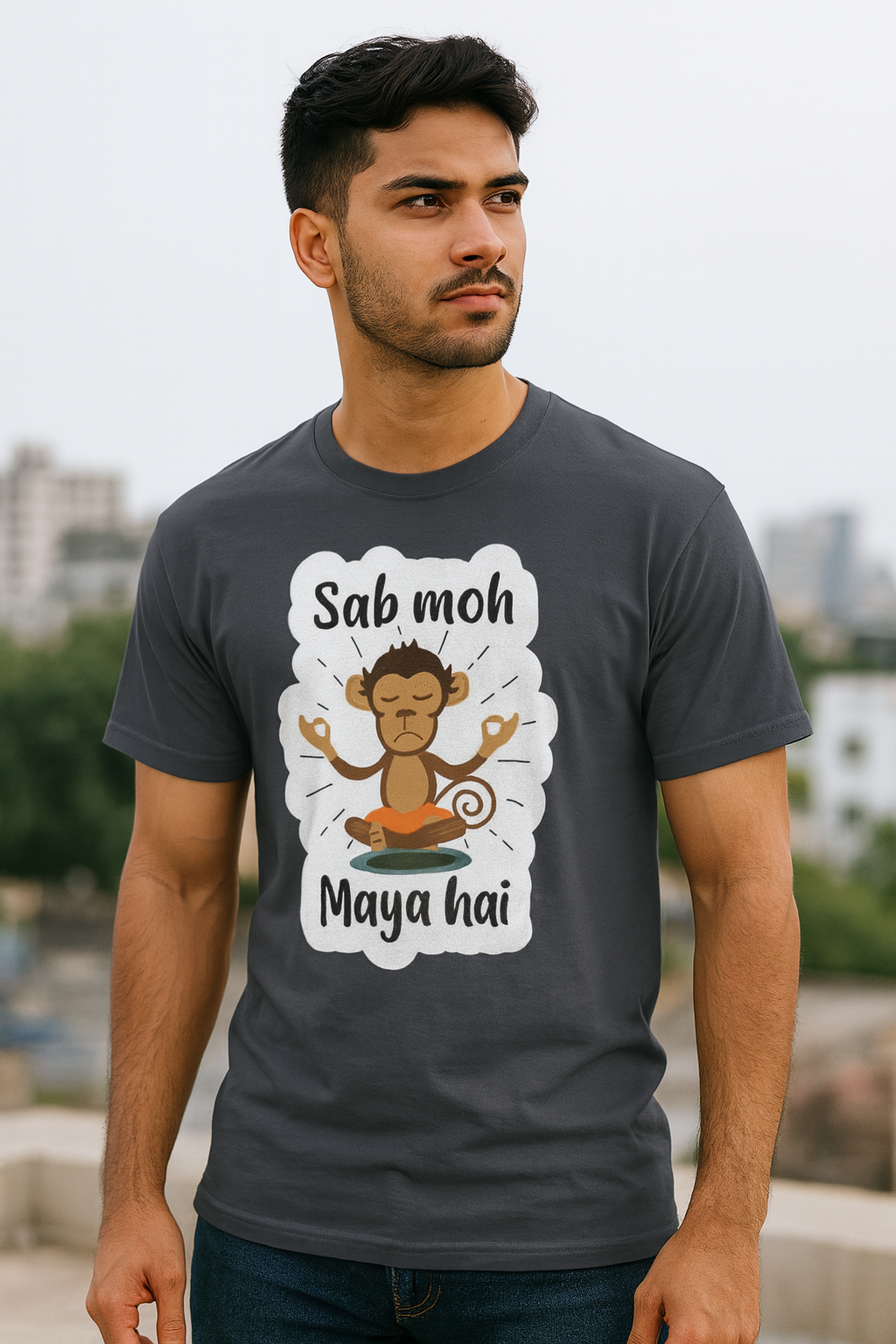 Sab Moh Maya Hai Oversized T-Shirt | Funny Spiritual Desi Streetwear
