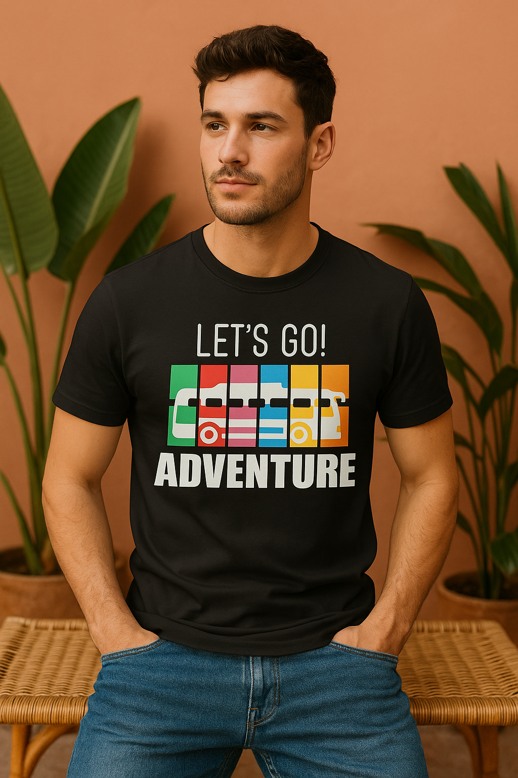 Let’s Go Adventure T-Shirt | Travel & Wanderlust Half Sleeves Tee