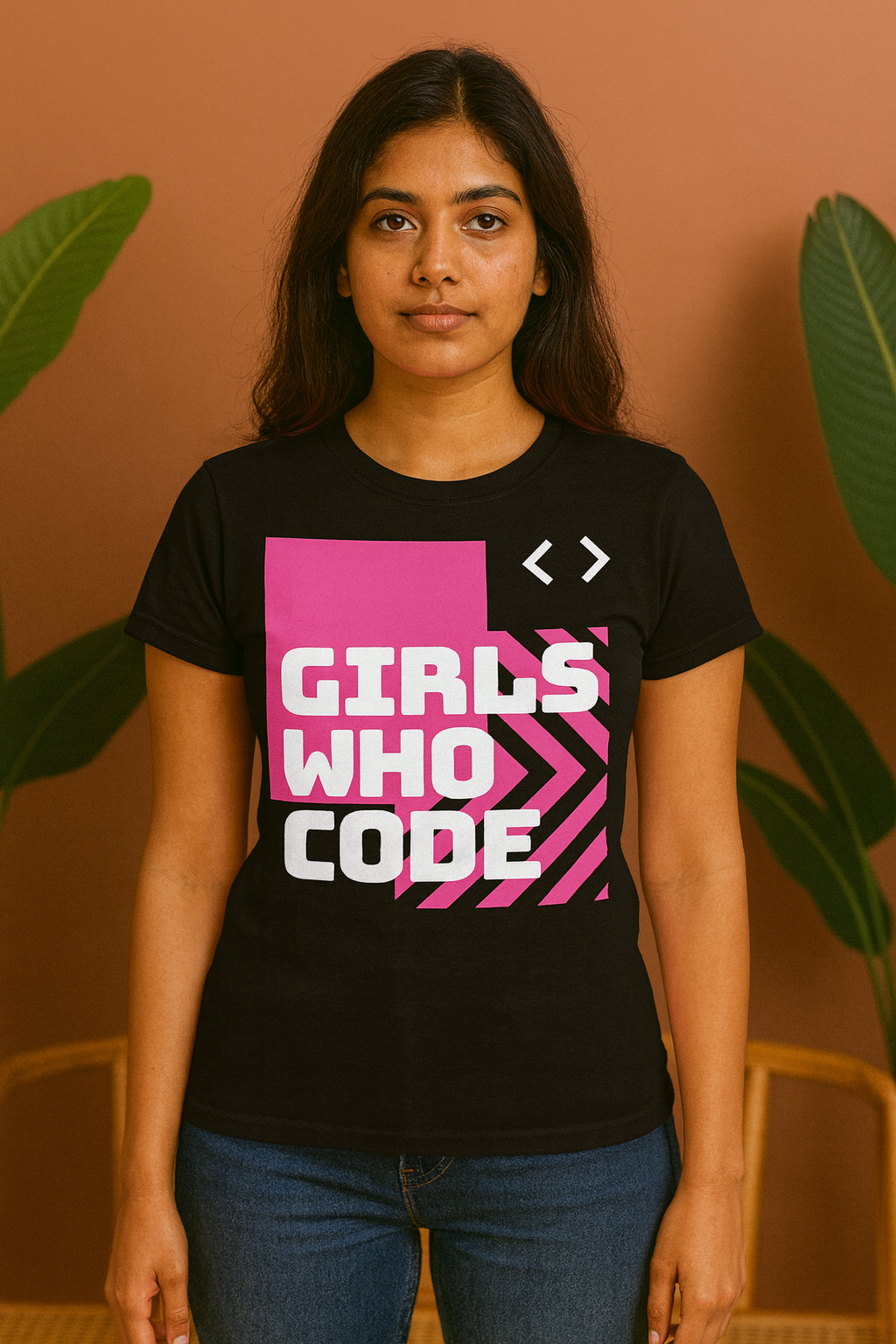 Girl Who Code T-Shirt | Women in Tech & Programmer Half Sleeves Tee