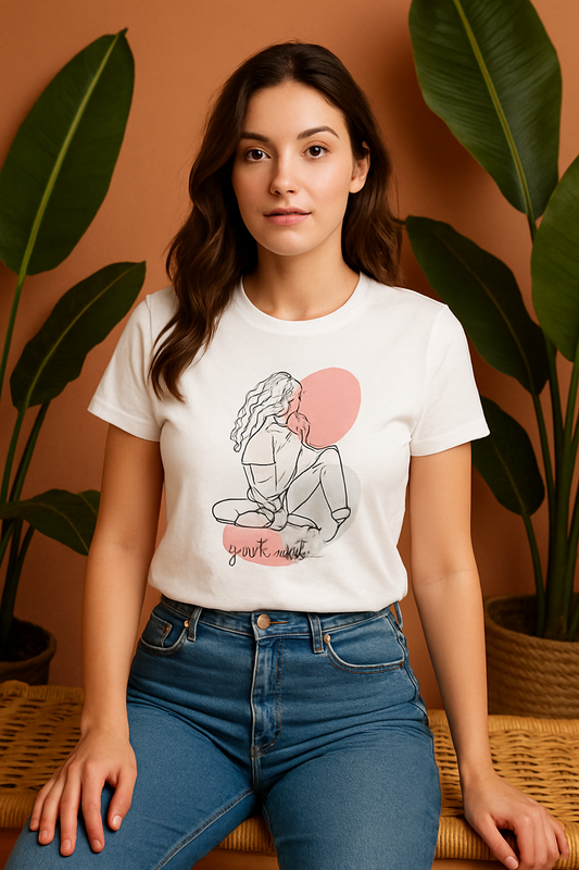 Be Gentle With Yourself T-Shirt | Motivational & Self-Care Half Sleeves Tee