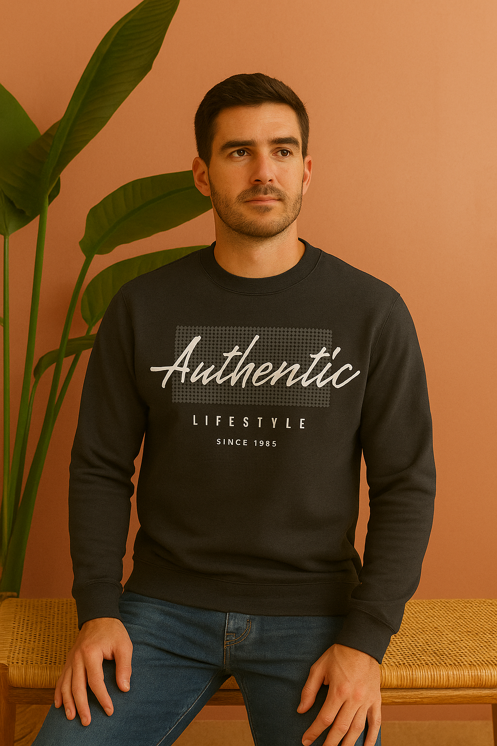 Authentic Sweatshirt | Minimal Bold Unisex Streetwear