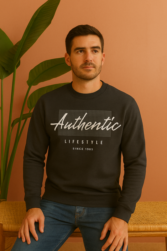 Authentic Sweatshirt | Minimal Bold Unisex Streetwear