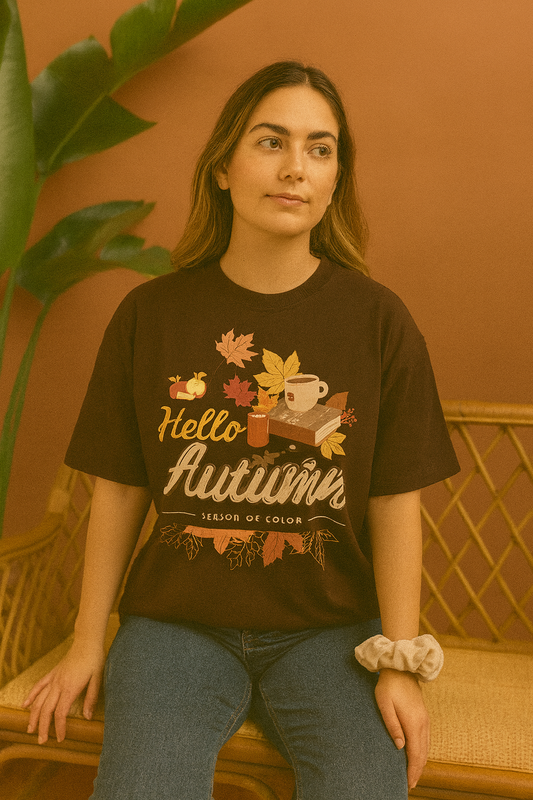 Hello Autumn Oversized T-Shirt | Seasonal Unisex Streetwear