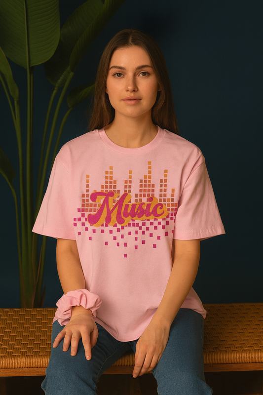 Music Oversized T-Shirt | Minimal Graphic Unisex Streetwear