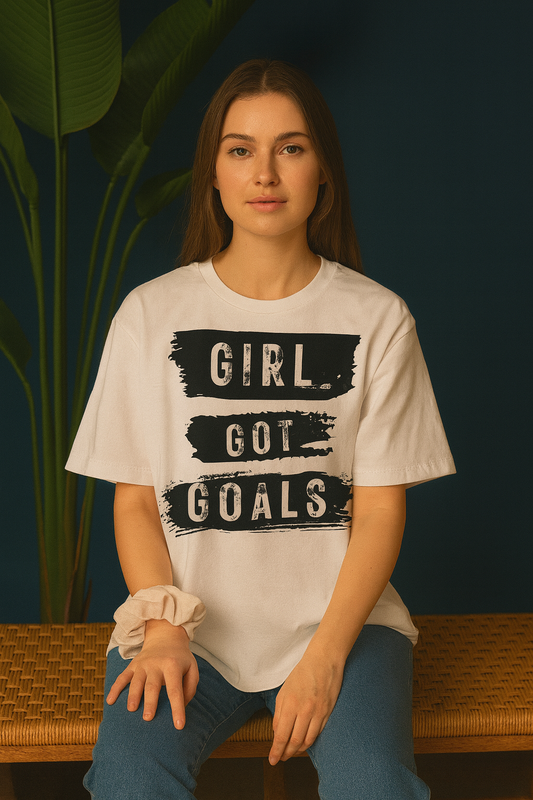 Girl Got Goals Oversized T-Shirt | Motivational Women Streetwear
