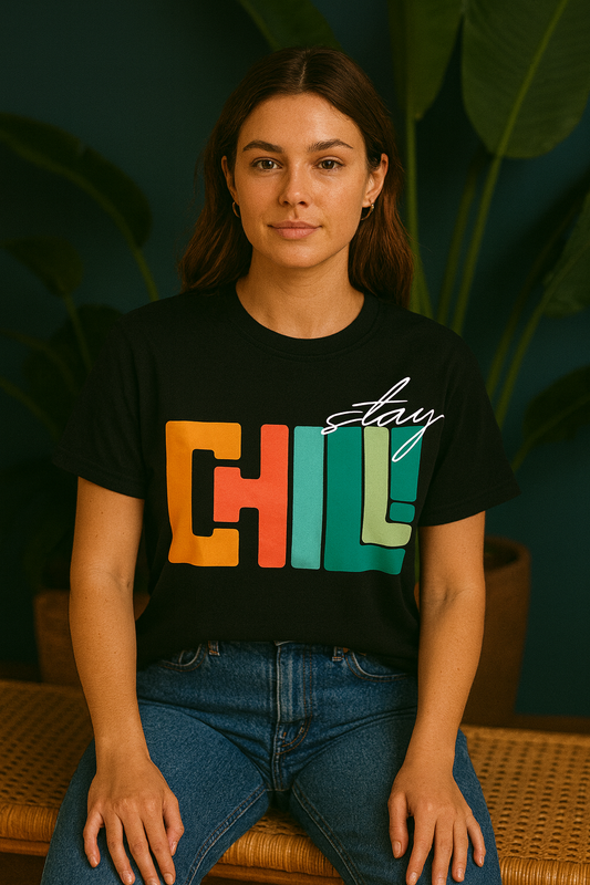 Stay Chill Oversized T-Shirt | Cool Vibes Unisex Streetwear