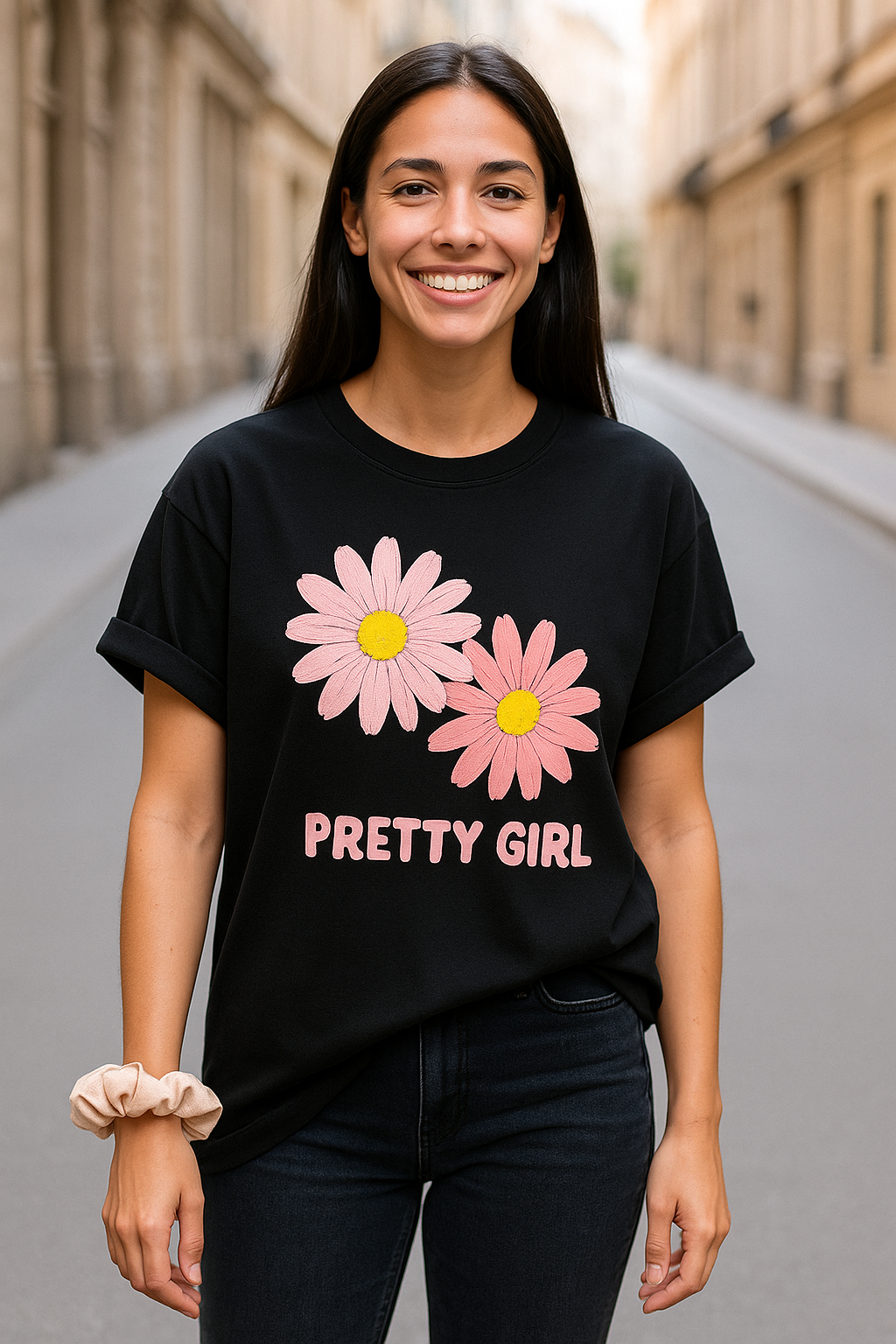 Pretty Girl Oversized T-Shirt | Cute Graphic Unisex Streetwear