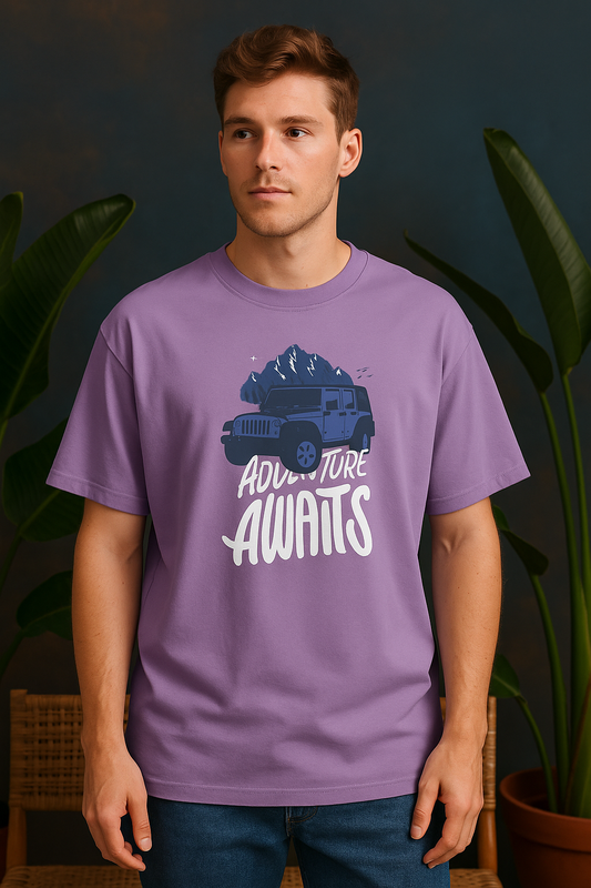 Adventure Awaits Oversized T-Shirt | Travel & Wanderlust Unisex Streetwear