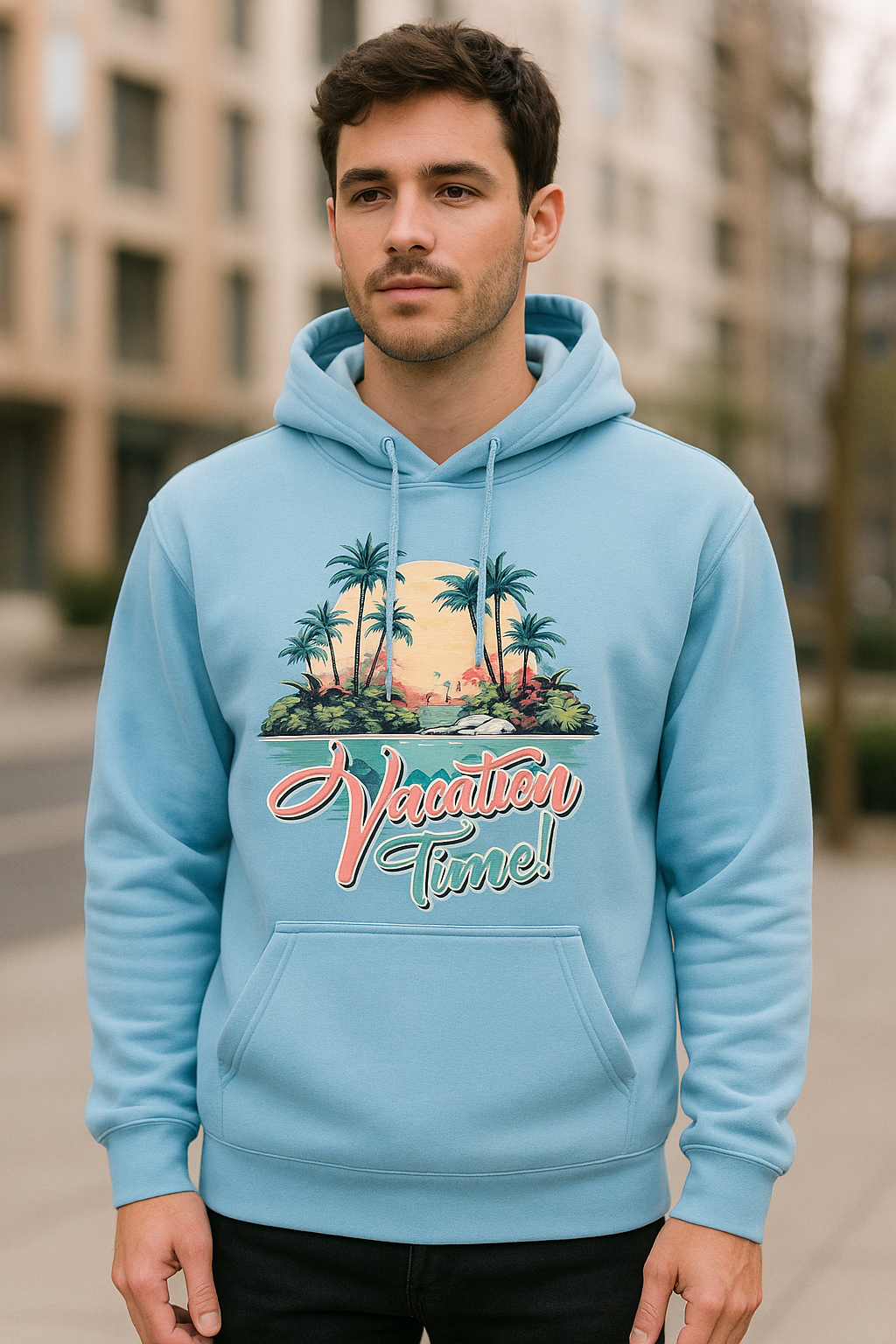 Vacation Time Hoodie | Travel & Holiday Unisex Streetwear