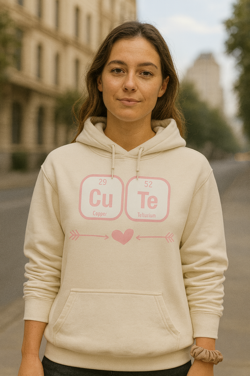 CU-TE Hoodie | Funny Chemistry Pun Unisex Streetwear