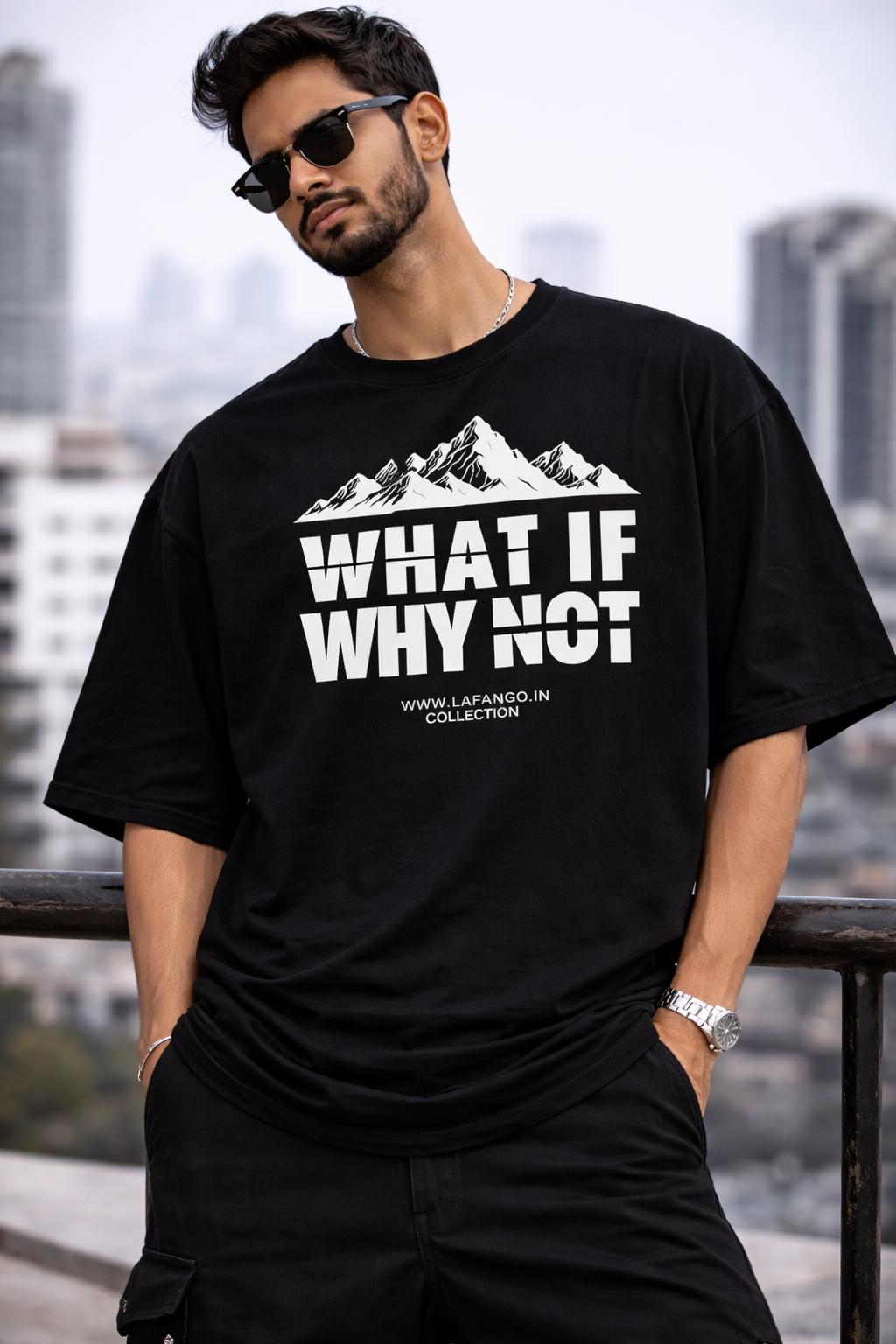 What If Why Not Oversize T-Shirt | Motivational Quote Unisex Streetwear