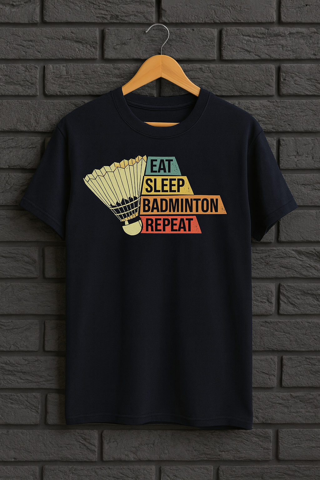 Eat Sleep Badminton T-Shirt | Sports Quote Unisex Streetwear