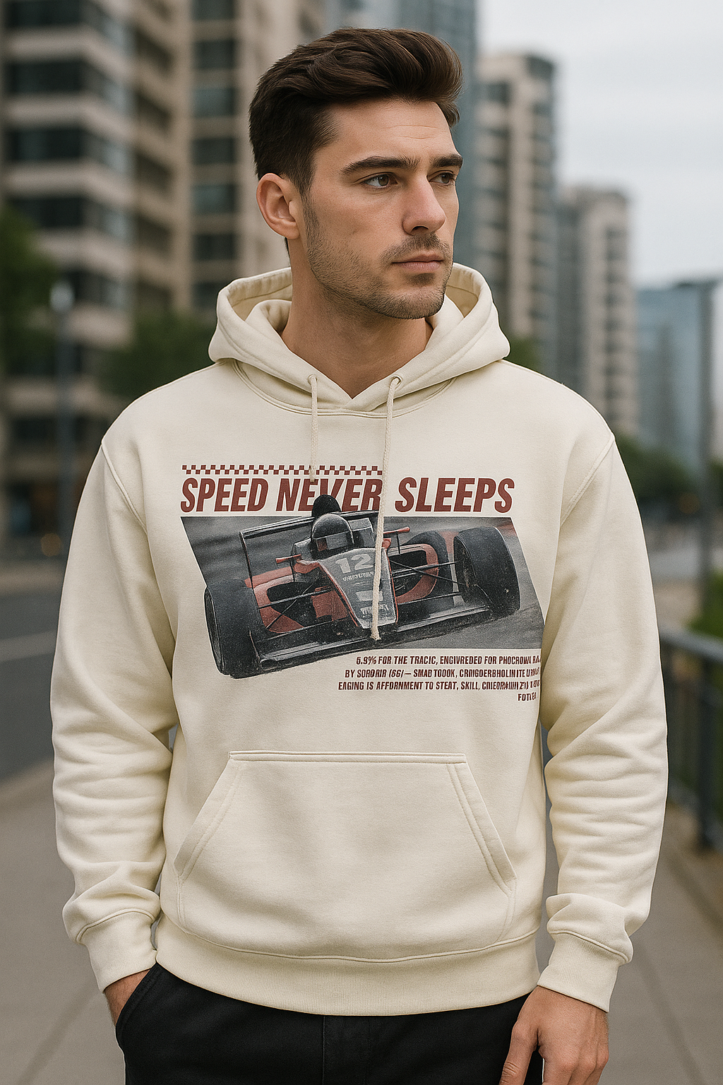 Speed Never Sleeps Hoodie | Racing Graphic Unisex Streetwear