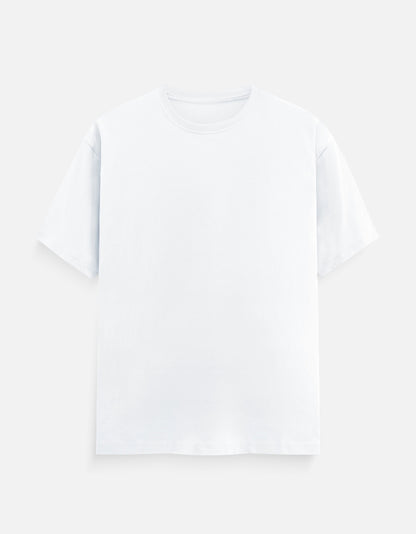 Solid White Plain T-Shirt | Minimalist Unisex Casual Wear
