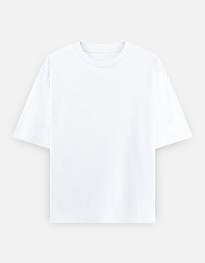 White Plain Oversize T-Shirt | Premium Unisex Solid Streetwear Tee